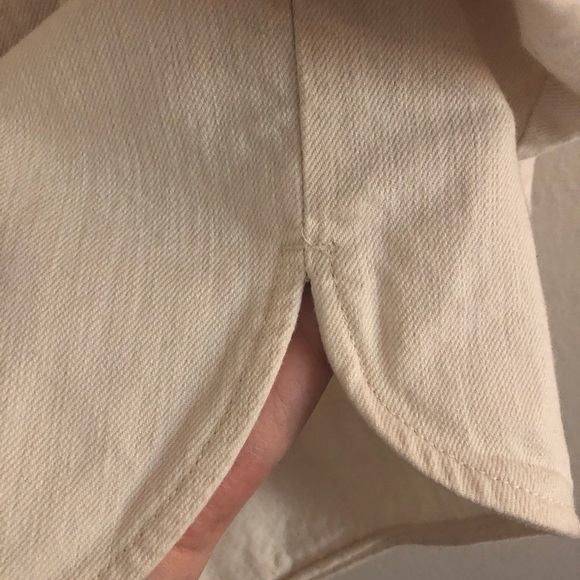 Black Tape_ Plus Size Oversized Cream Denim Shacket - Picture 5 of 10